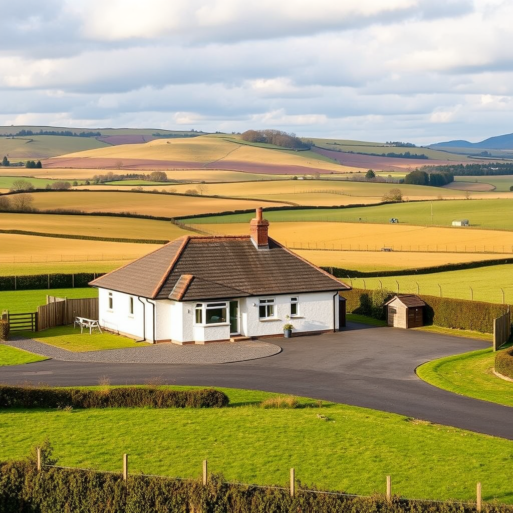 Countryside three-bedroom bungalow with 15 acres listed for £980,000